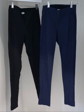 LOT OF 2 Calvin Klein SKINNY stretch Pants with slit in back